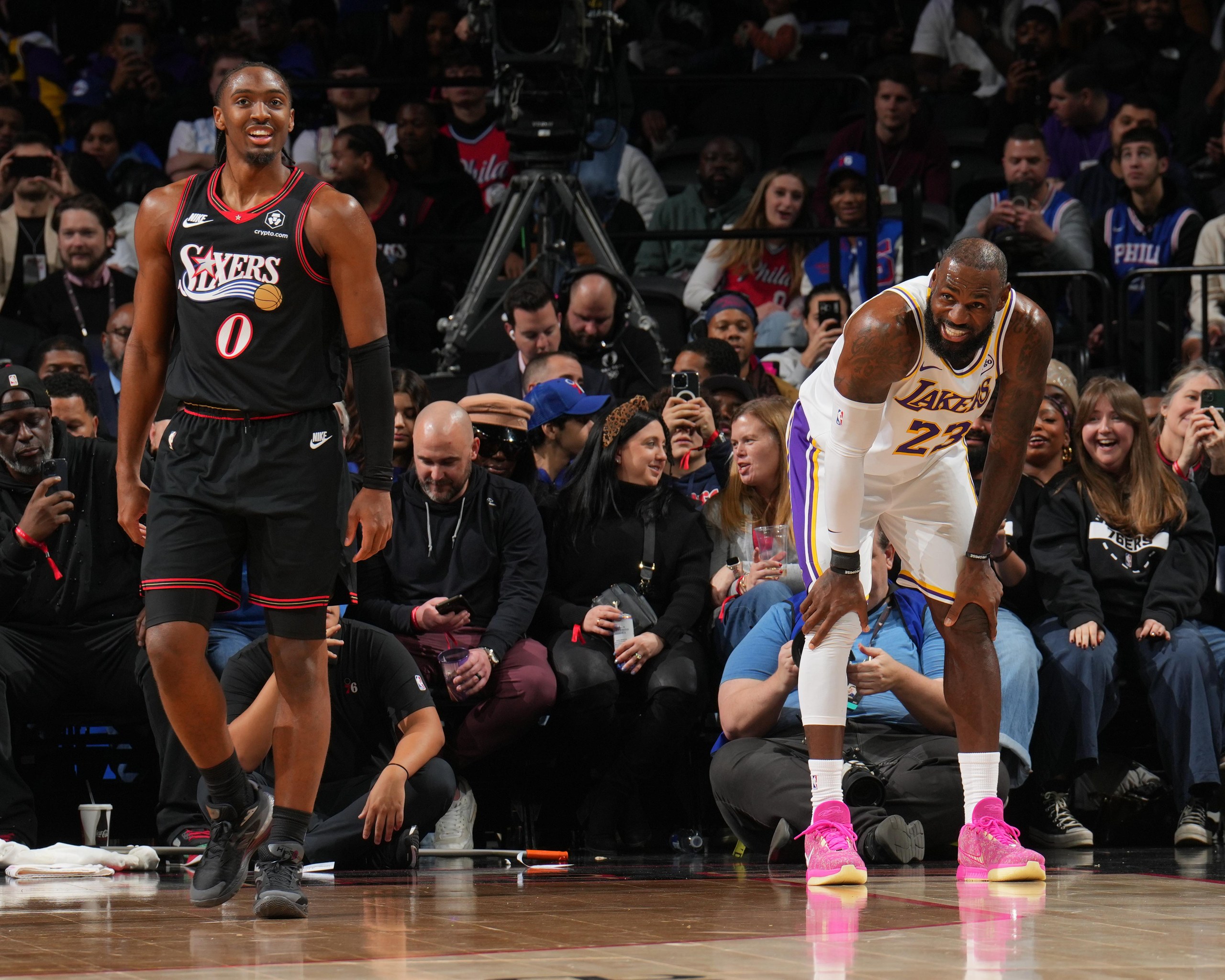 LeBron James joins a talent-stacked Philadelphia roster that includes two-time NBA All-Star Tyrese Maxey (left).