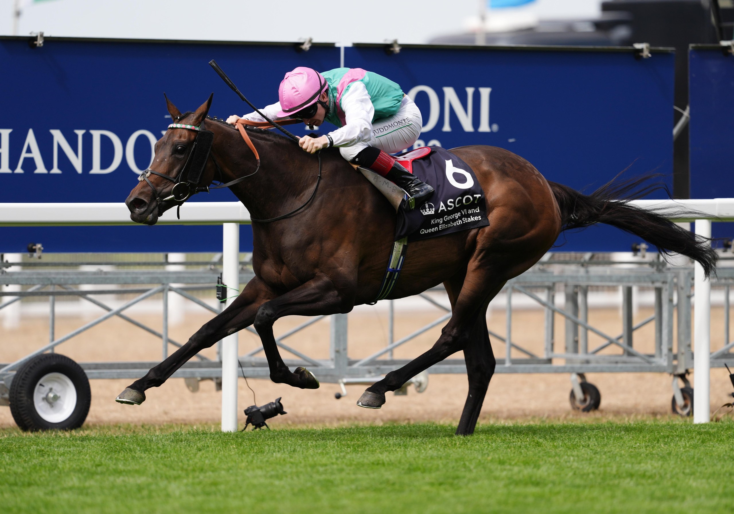 Jockey Colin Keane on Kalpana on their way to winning the King George VI And Queen Elizabeth Stakes.