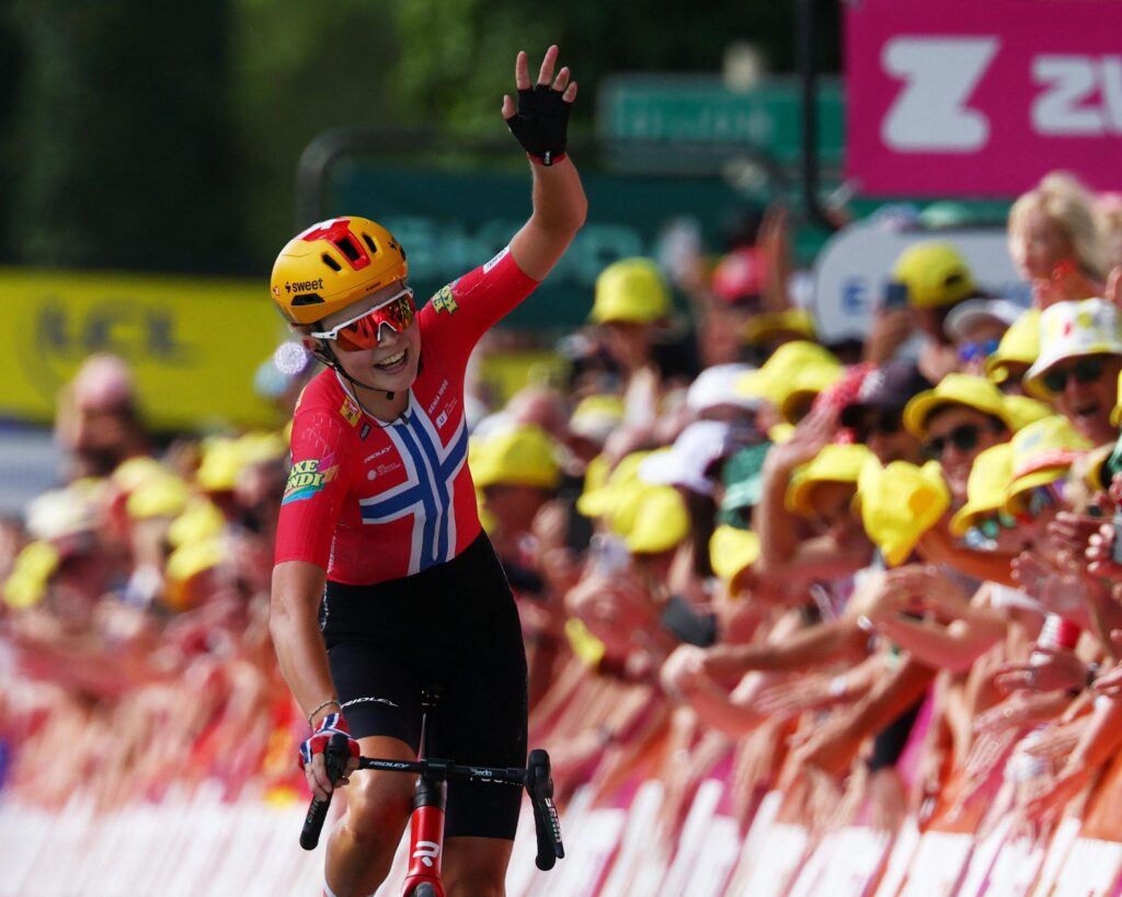 Sigrid Haugset surprises favorites at Tour de France Femmes with stunning victory