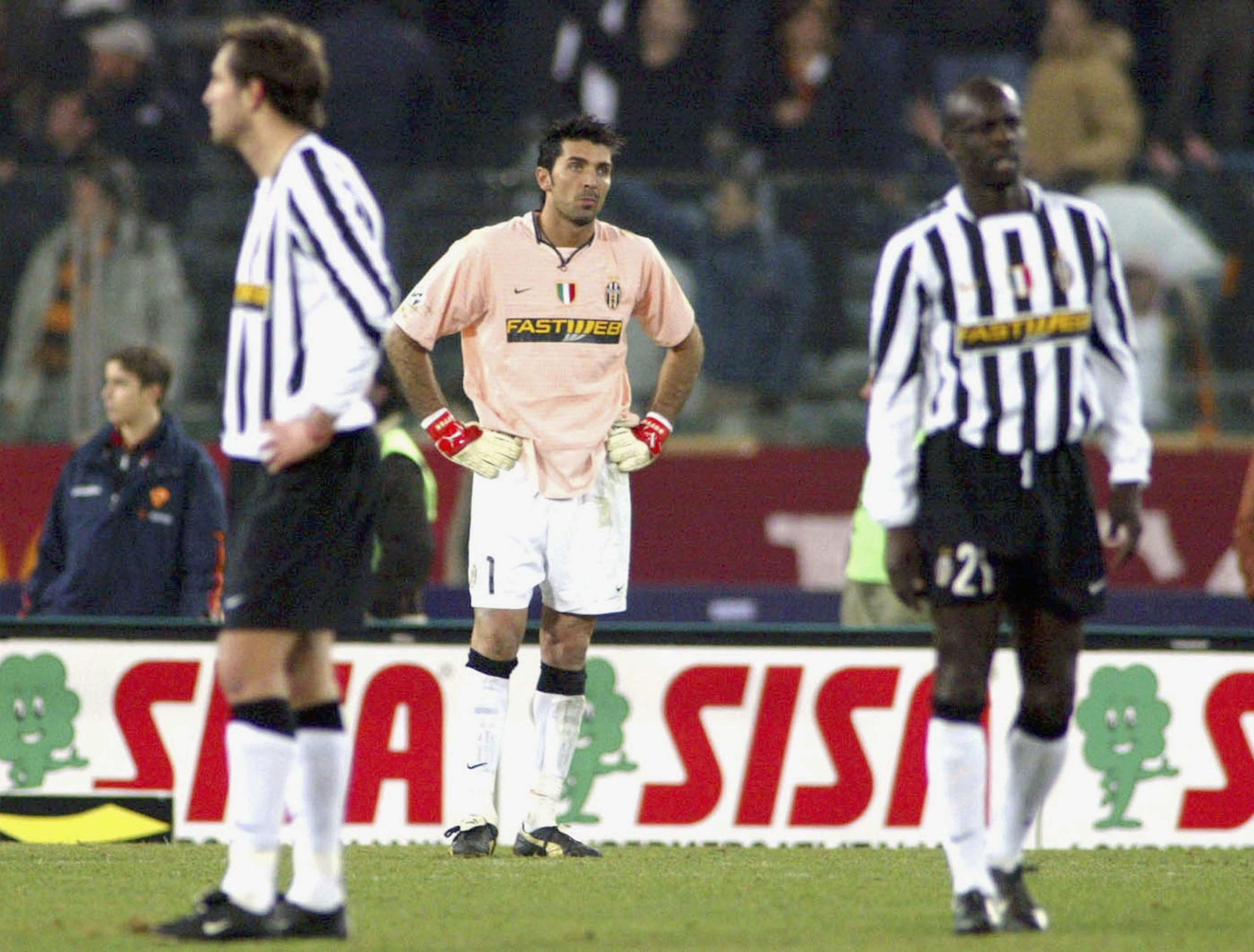 Gianluigi Buffon during the Juventus’s 4-0 defeat at Roma in February 2004
