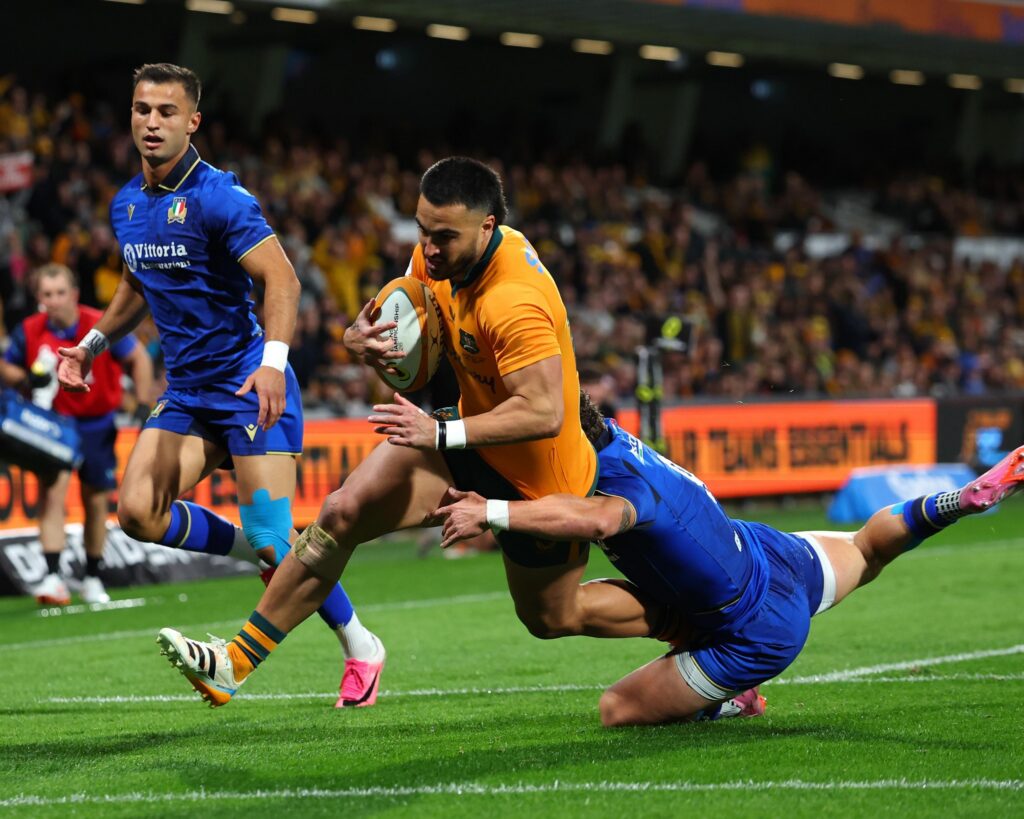 Les Wallabies dominent l&rsquo;Italie 57-10 lors du Championnat des Nations