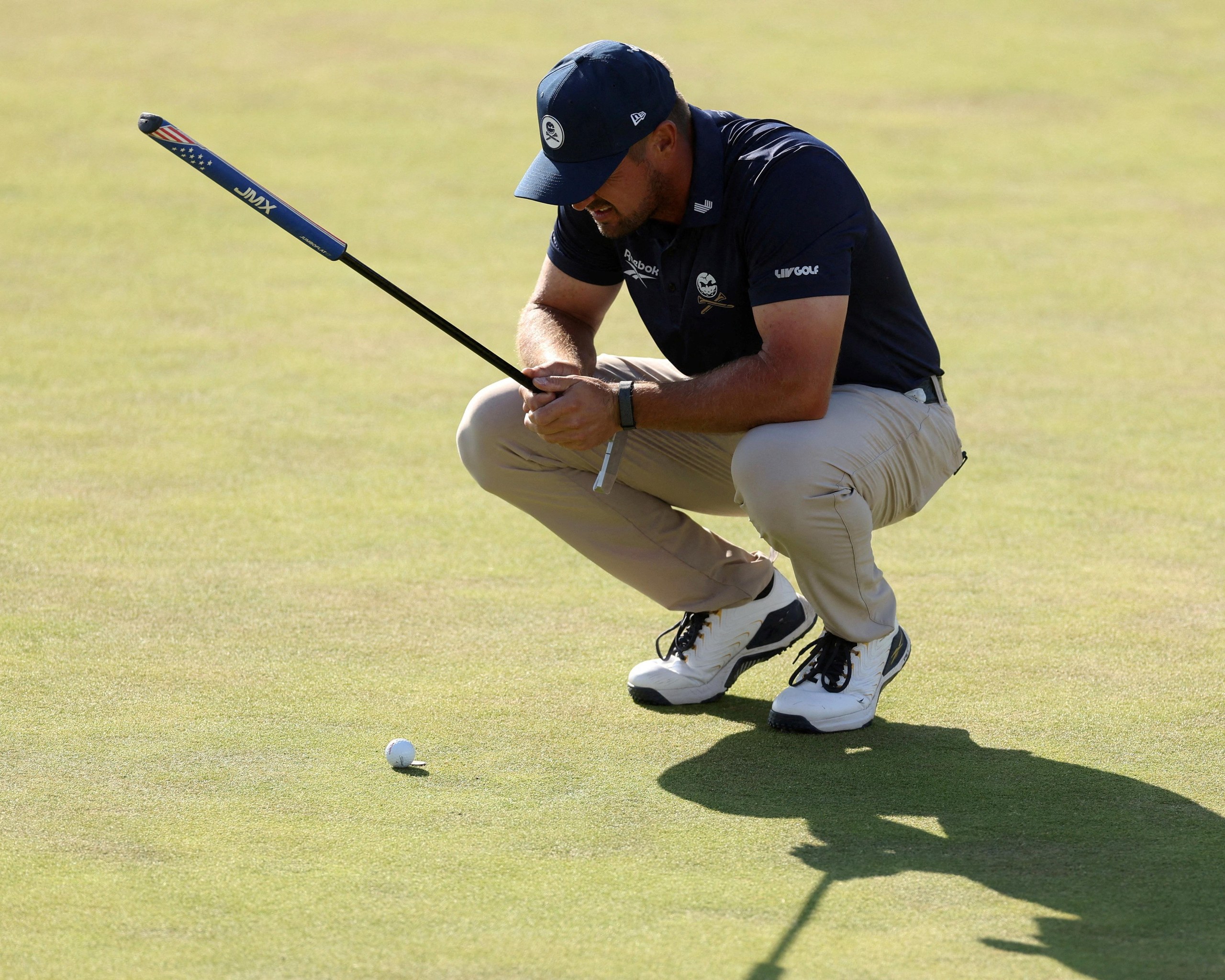 Bryson DeChambeau on the 18th hole during the final round of the Open Championship at Royal Birkdale golf club, Southport, 19 July 2026.