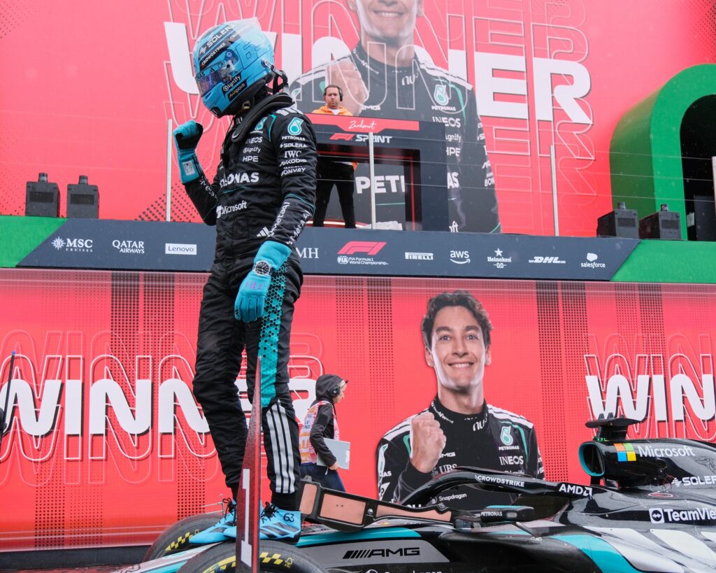 George Russell triomphe lors de la course sprint au Grand Prix des Pays-Bas