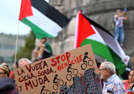 Des manifestants pro-palestiniens perturbent la Vuelta à Bilbao