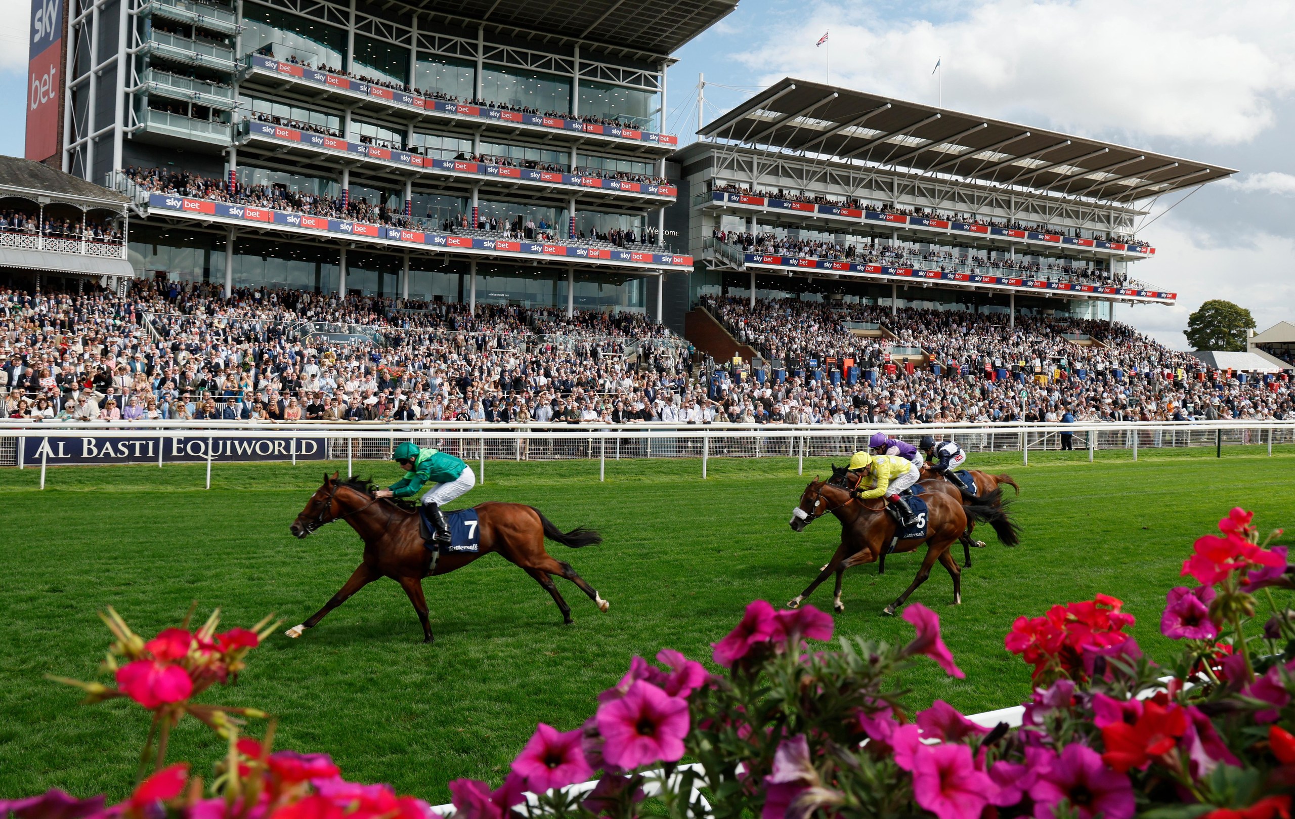 Haffner ridden by Ryan Moore on their way to winning the Acomb Stakes.
