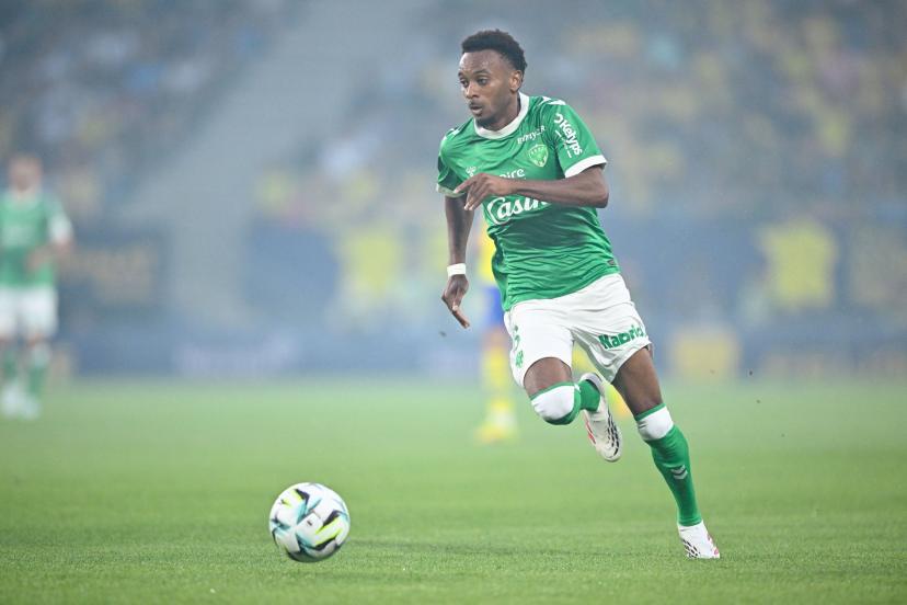 Thierno Ballo lors de la victoire de Saint-Étienne à Sochaux (3-0), samedi pour la 1re journée de L2. (Kevin Clement/Icon Sport)