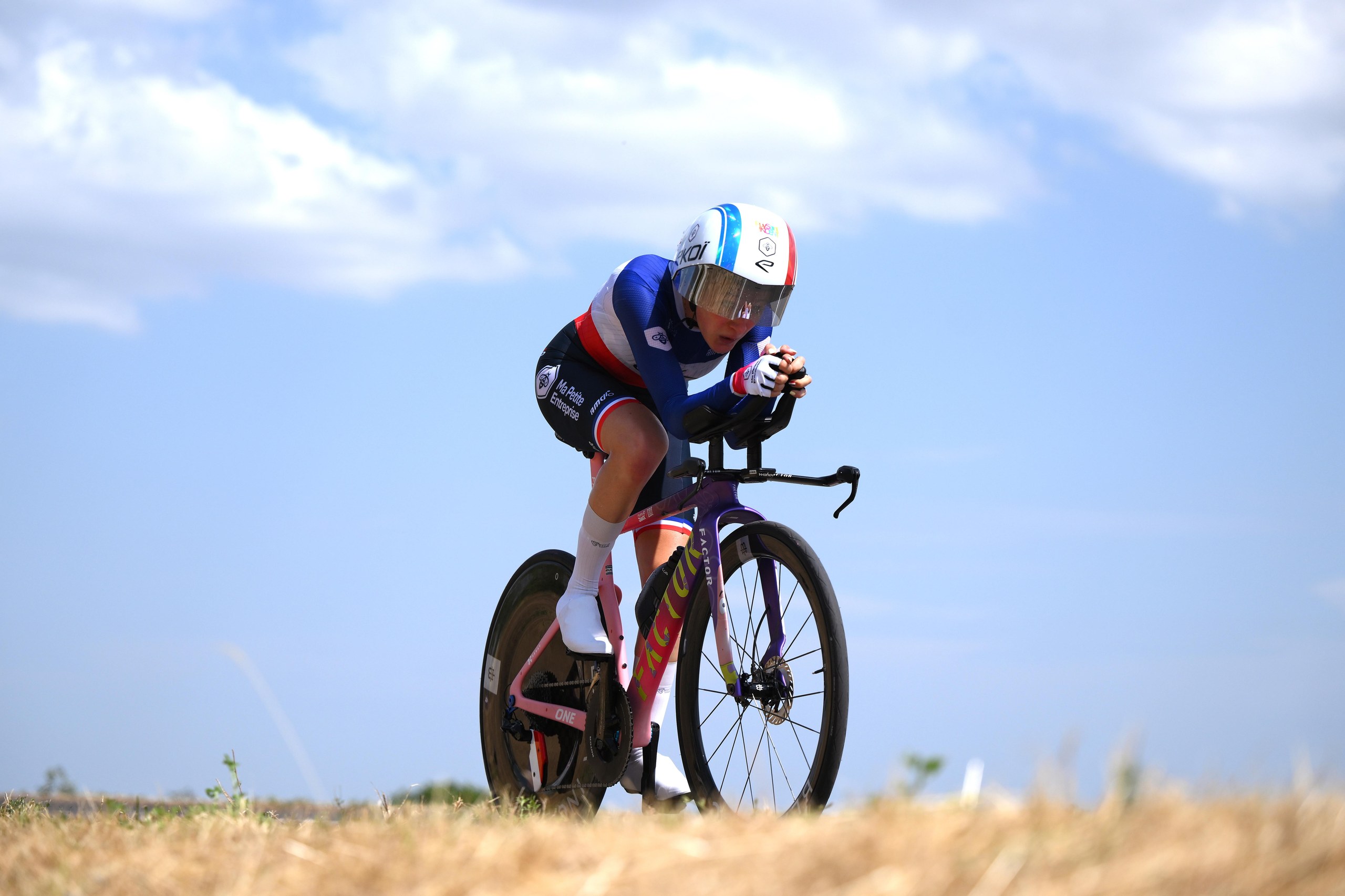 Celia Le Mouel of Ma Petite Entreprise during the time trial.