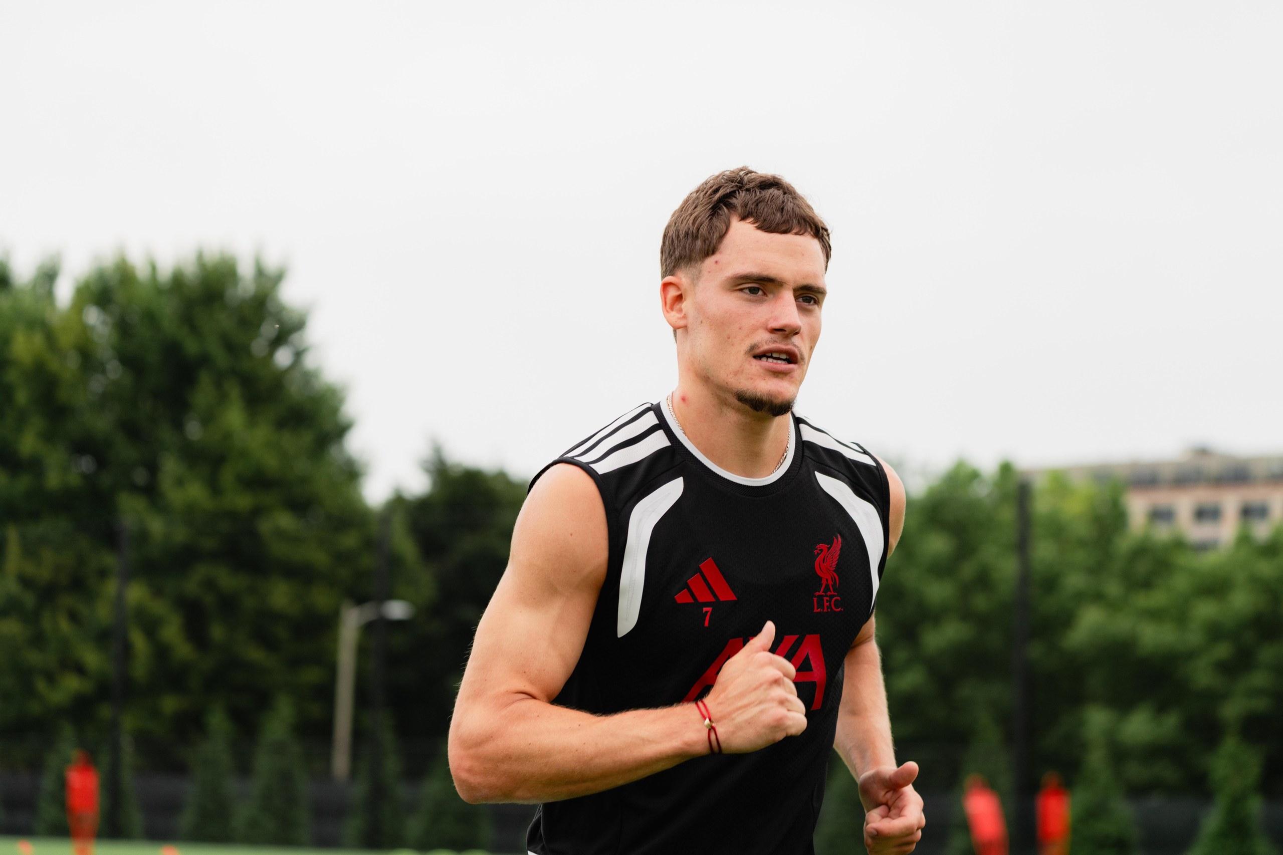 Florian Wirtz training for Liverpool