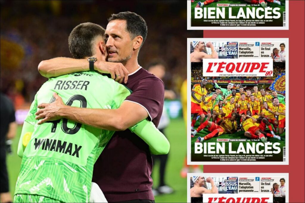 Le RC Lens triomphe du PSG au Trophée des champions et fait la une